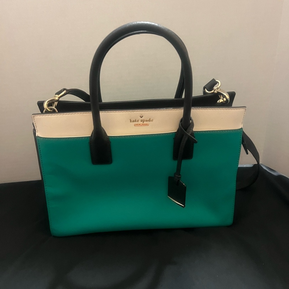 Kate Spade Teal and Black Satchel